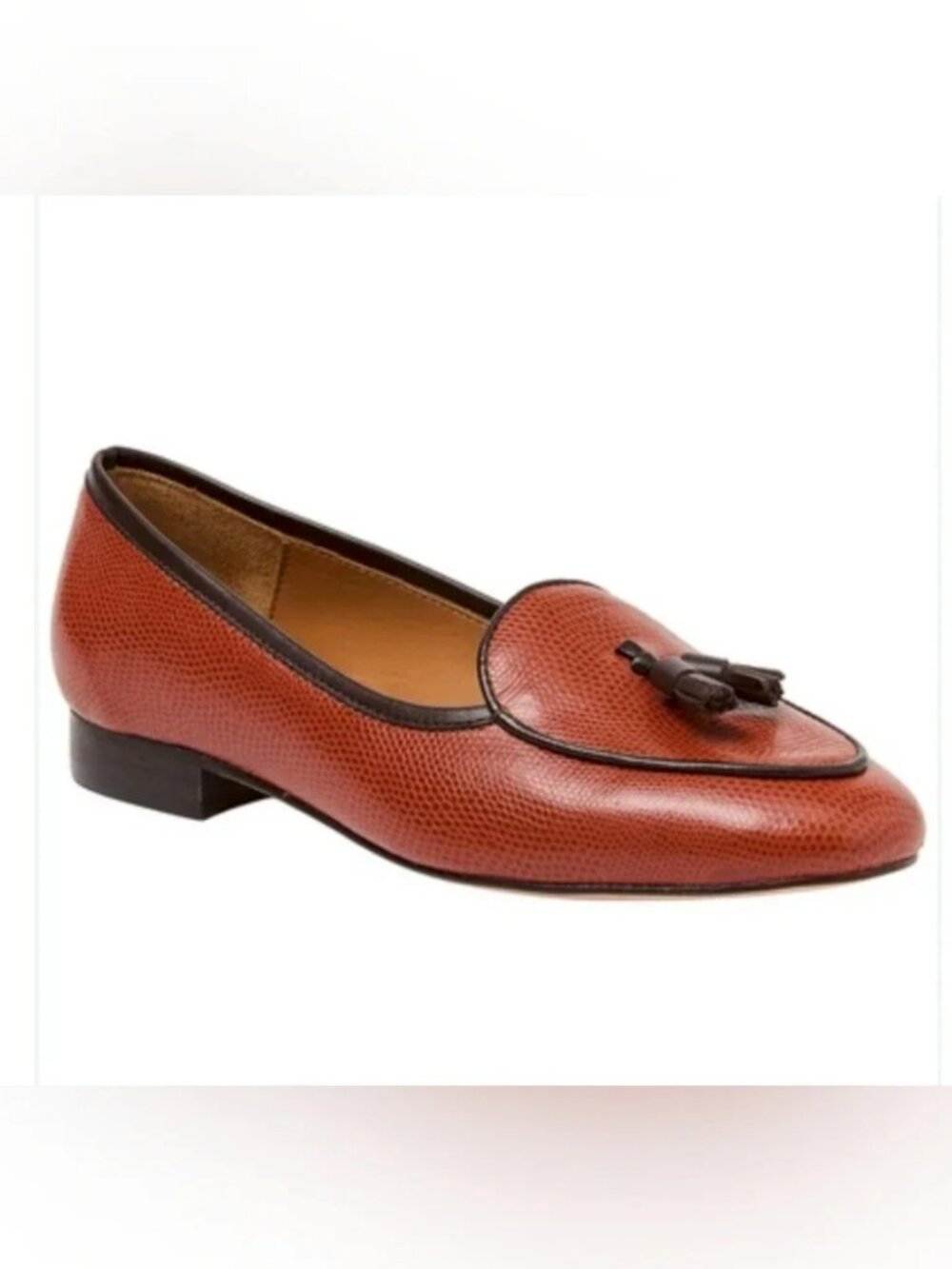 J. McLaughlin Leather Brown Flats Shoes size 7.5
